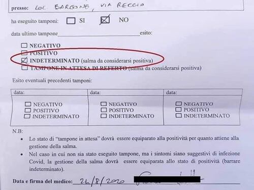 Clamoroso in Liguria: la Asl lo considera morto di Covid, ma il risultato del tampone non c'è