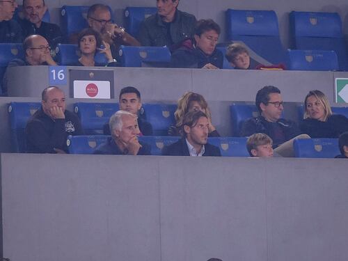 Roma-Milan, in tribuna all'Olimpico c'è anche Totti