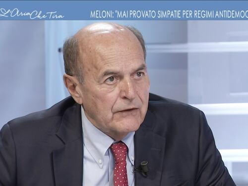 L'Aria che Tira, Bersani critica il discorso di Meloni: "Cosa è inaccettabile"