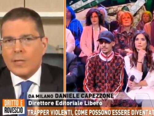 Geolier e rapper, Capezzone non si tiene: "Pistole nei video, fa schifo"