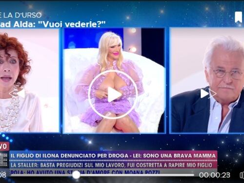 "Vuoi vederle?". Cicciolina estrema in tv col topless in diretta