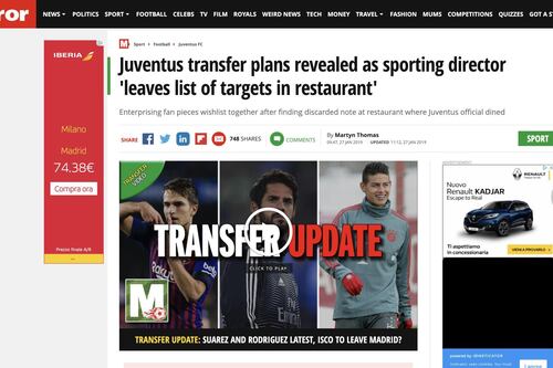 Lo scoop de "Il Tempo" su Paratici fa il giro del mondo
