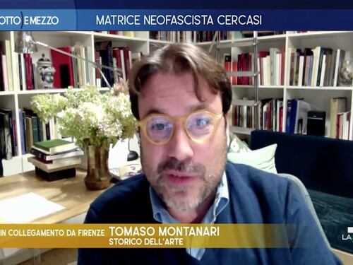 Otto e Mezzo, Tomaso Montanari perde ancora la testa: "Lega e Fratelli d'Italia compromessi con i fascisti"