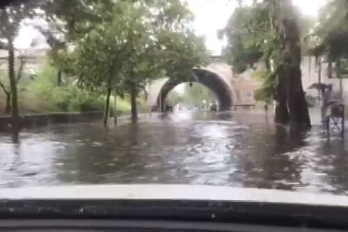 Bomba d'acqua e grandine su Roma: danni e alberi caduti