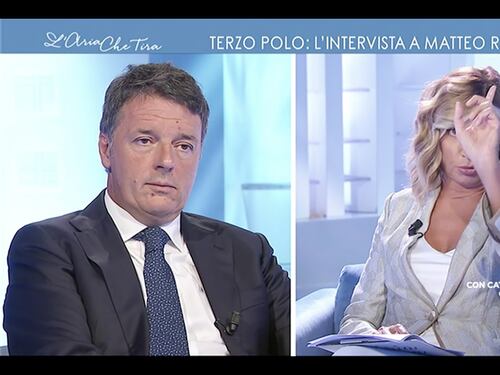 L’Aria che Tira, Matteo Renzi senza pietà su Enrico Letta: “Fa campagna per Meloni, lavora per farla vincere”