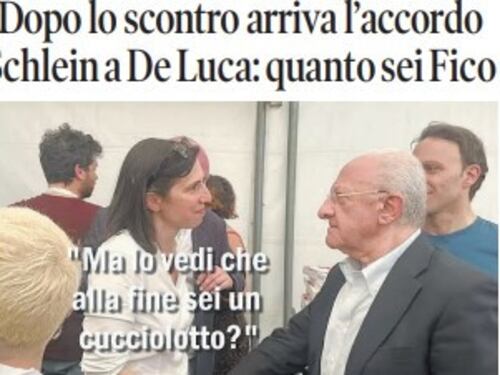 Il Tempo di Osho, la vignetta di oggi. Schlein a De Luca: quanto sei Fico (venerdì 18 luglio)