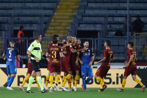 Nzonzi-Dzeko, la Roma espugna Empoli