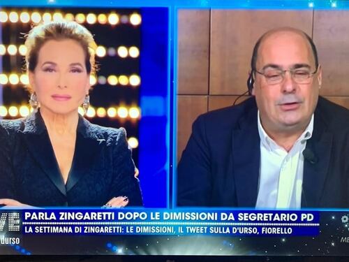 Zingaretti va dalla D’Urso e mette ancora più dubbi sulle dimissioni “irrevocabili"...