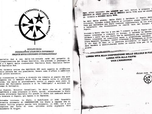 Dalla bomba per Prodi ad Adinolfi gambizzato, ecco chi sono gli anarchici della Fai