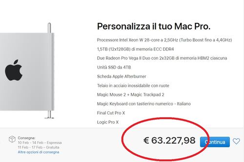 Apple Mac Pro può costare quanto un appartamento. Social scatenati