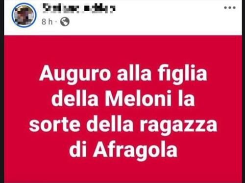 Odio contro Meloni, il post choc sulla figlia: "Come la ragazza di Afragola"