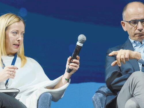 Giorgia Meloni ed Enrico Letta, due Italia diverse. Visioni opposte su fisco e riforme