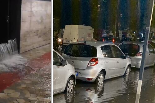 Bomba d'acqua a Roma. Repubblica e Manzoni chiuse, "cascate" a Termini