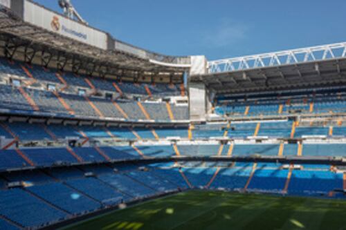 Lo stadio del Real Madrid diventa un magazzino sanitario