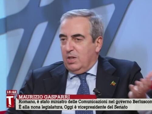 Tagadà, Maurizio Gasparri contro Giuseppe Conte: è imbecillità pura