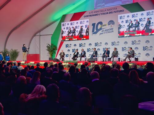 Fratelli d'Italia, kermesse da tutto esaurito a Piazza del Popolo: "Dieci anni di amore"