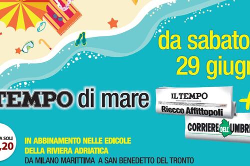 Il Tempo e Corriere dell'Umbria insieme sulla riviera adriatica