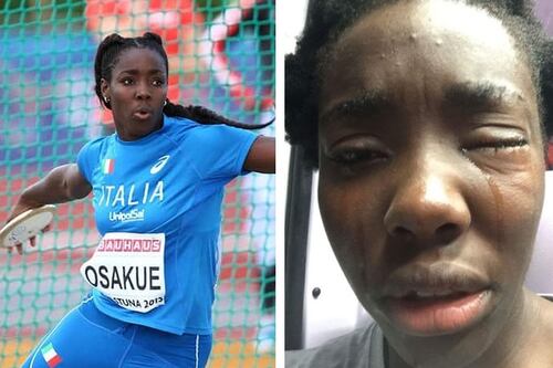 Aggredita l'atleta azzurra Daisy Osauke. Per il Pd è colpa di Salvini