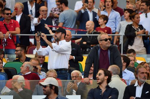 Foto e sorrisi, anche Matteo Salvini all'Olimpico per il derby