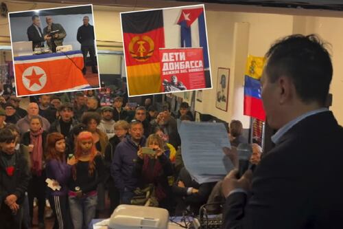 Ombre rosse a Roma, parla il delegato di Kim. Putiniani, maduristi e ProPal riuniti nel centro sociale