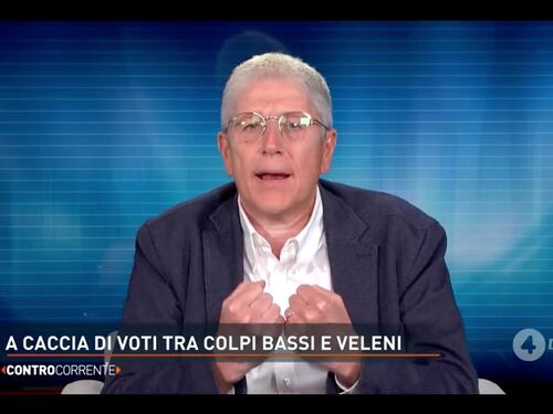 Controcorrente, il timore di Mario Giordano sulle elezioni: “Pd allucinante, rischio democratico”