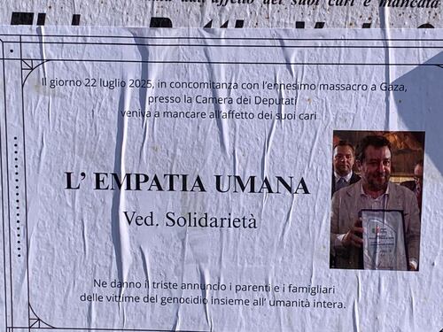 Matteo Salvini, spunta il manifesto funebre: macabra intimidazione ProPal