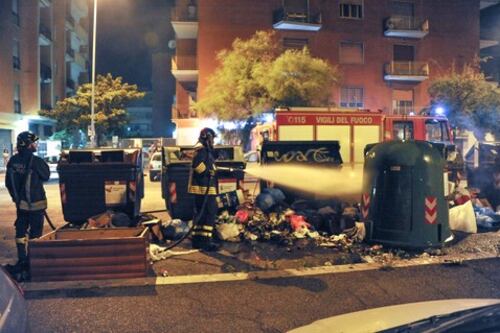 A Ostia i cassonetti degli altri Municipi