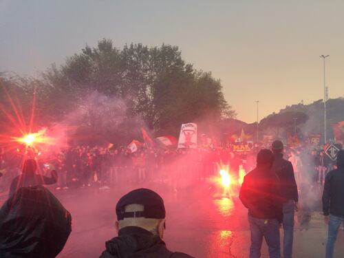 L'Olimpico strapieno per il derby della Capitale