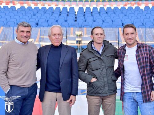 Gabriele Sandri, Totti e Peruzzi all'Olimpico con la famiglia
