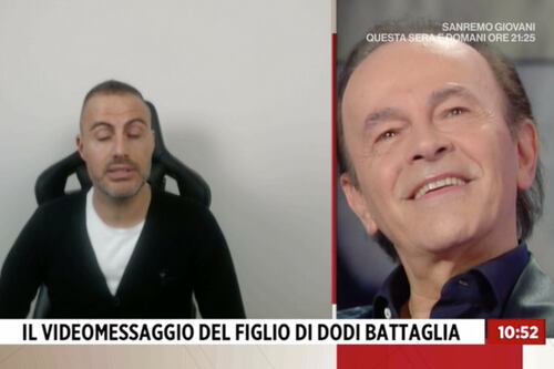 Il video-messaggio del figlio fa commuovere Dodi Battaglia