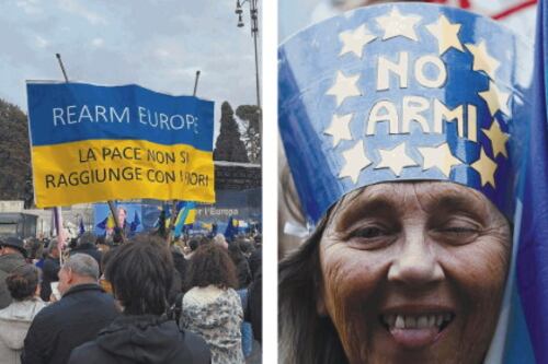 Piazzata rossa sull'Europa: già volano gli stracci tra chi vuole le armi e chi le detesta