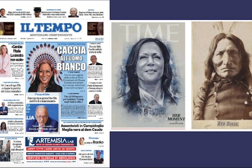 Time apre con Kamala Harris in versione pellerossa. Se lo fa Il Tempo è razzista...