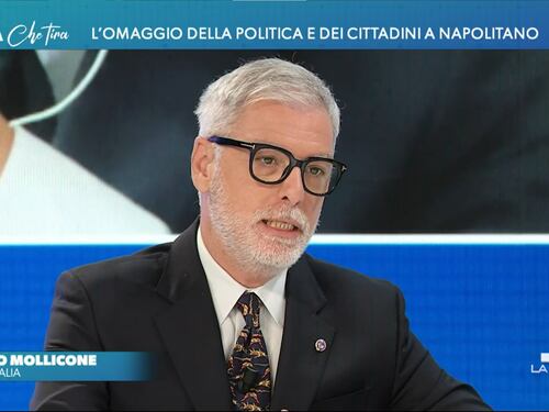 L'Aria che Tira, Mollicone senza paura su Napolitano: "Giudizio politico negativo"