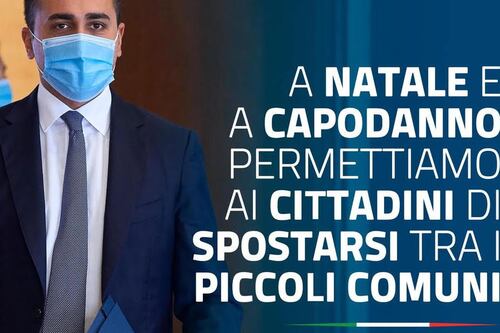 Dpcm Natale e spostamenti, Re Di Maio concede le feste al popolo