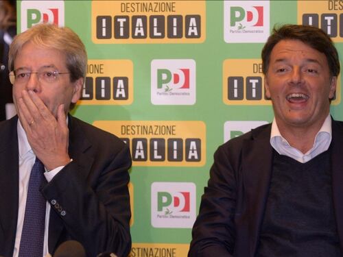 Gentiloni firma la treguasul treno di Renzi