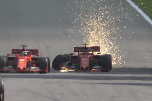 Ferrari che disastro! In Brasile Vettel e Leclerc si mettono ko da soli