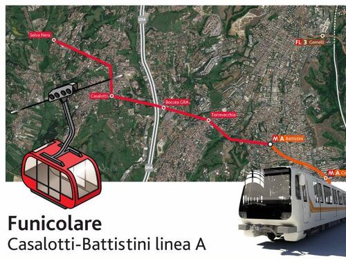 Il Comune non si ferma Ecco il tracciato della funivia Casalotti-Battistini