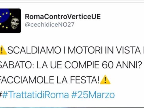"Europa ti facciamo la festa": sul web la campagna contro i Trattati