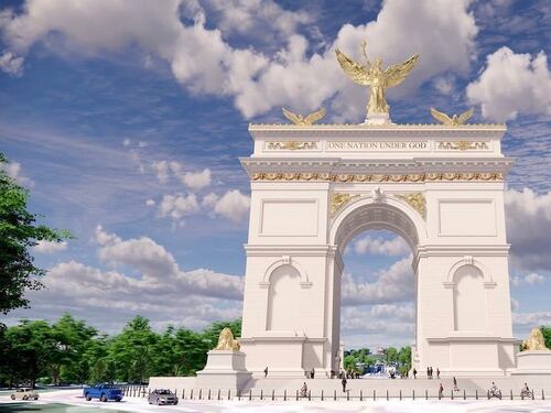 Usa, ora l'Arco Trionfale è ufficiale. Trump pubblica il progetto via social