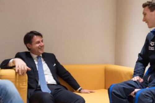 Conte faccia a faccia con Bortuzzo: "Sei un campione nella vita"