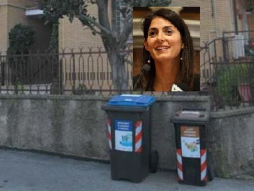 Roma, rifiuti dappertutto tranne a casa della Raggi