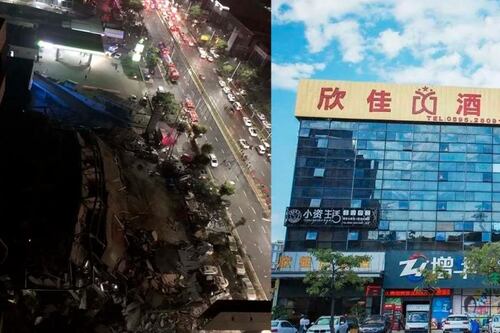 Cina, crolla hotel usato per la quarantena del coronavirus