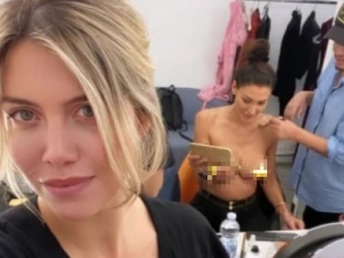 Errore hot per Wanda Nara. Pubblica Giorgia Venturini a seno nudo