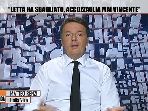 Zona Bianca, Renzi contro Letta: "È la quintessenza dell'errore strategico"