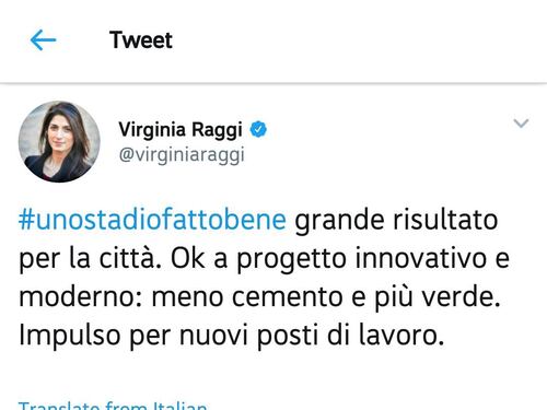 Approvato lo Stadio della Roma, anzi ancora no. La gaffe della Raggi diventa virale