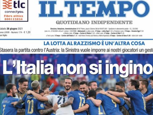 Cartellino rosso per Letta. Bravi azzurri, giusto non inginocchiarsi