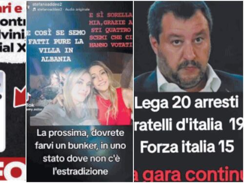 I post dell'odio, dopo Meloni e Piantedosi i figli di Salvini e Tajani. La premier: inaccettabile