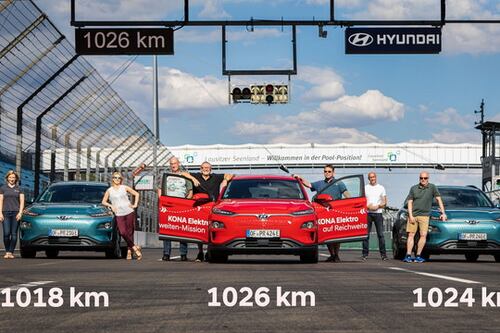 Hyundai Kona batte il record di autonomia elettrica