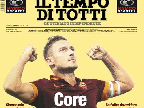Un giornale intero da collezione dedicato a Francesco Totti