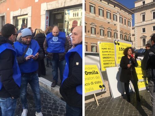 Sapar manifesta a Montecitorio: "A rischio 150mila posti di lavoro"